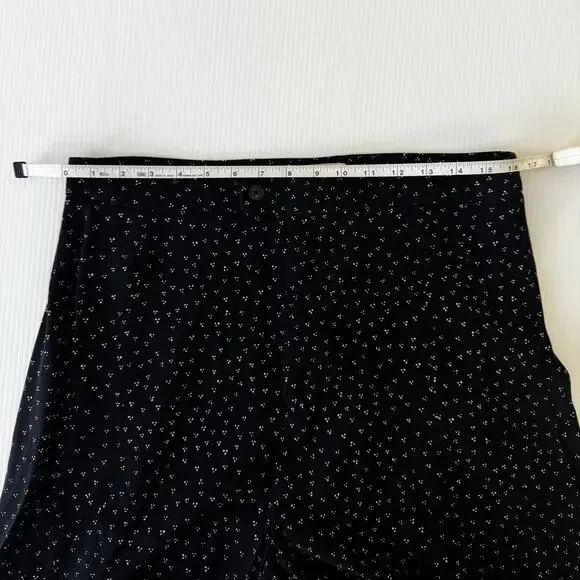Anthropologie Skirted Wide Leg Pants Black Polka Dot Culottes Skirty Festival 8 - Picture 10 of 16